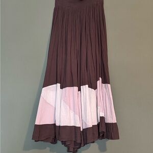 Grey, Blue, White Free People Maxi Skirt